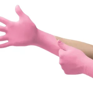 Guantes de Nitrilo Rosa mate caja de 100u