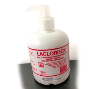 Jabón Liquido Antibacterial clorhexidina 4% Laclorhex x 250ml