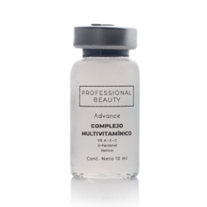 Vial de complejo de vitaminas A, E, C, B3, B5 y B7 10ml