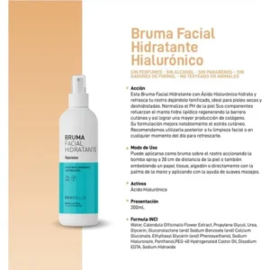 Bruma Facial Hidratante Hialuronico & Pantenol 200ml Biobellus