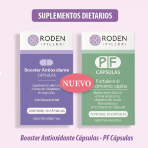 Capsulas Roden Filler SUPLEMENTOS DIETARIOS con vitamina c y resverarol