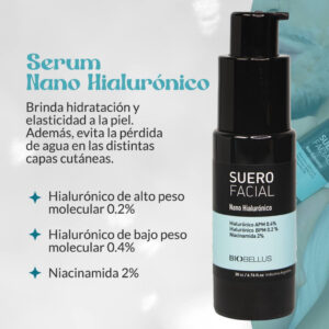 Suero Facial Nano Hialurónico Biobellus x 30ml