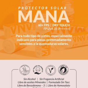 Protector Solar Mana FPS 60+ FP UVA 35 2 tonos