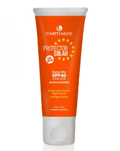 Protector Solar Factor Alto SPF 40 con color  x100g