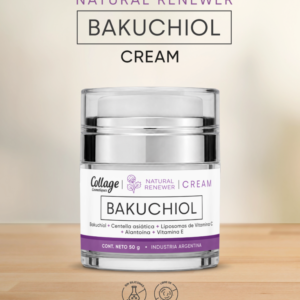 Crema BAKUCHIOL & Lip. Vit. C, Extr. Centella Asiática y Alantoína Collage