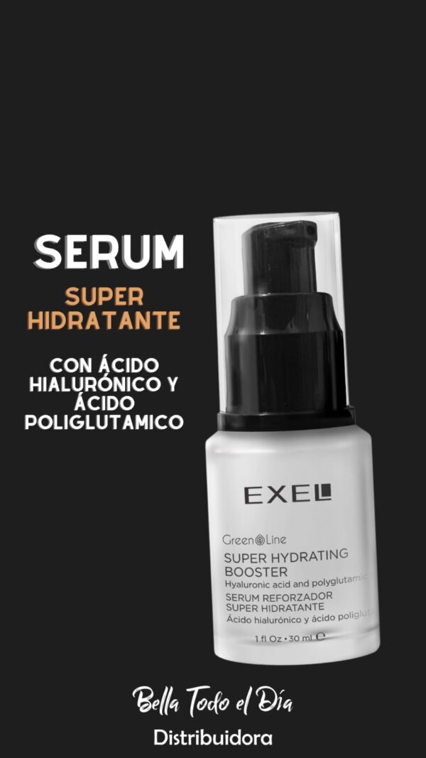 Serum Super hidratante con Hialuronico x 30ml  Exel green Line
