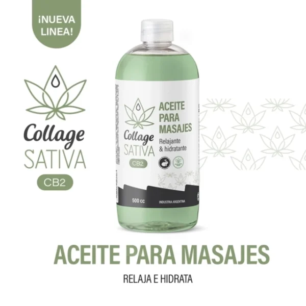 Aceite RELAX con CB2 Activador Endocannabinoide  Collage x 250ml - Imagen 2