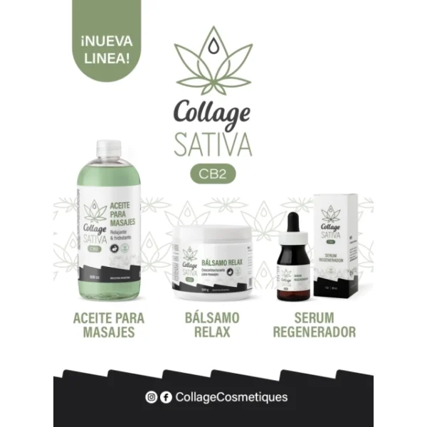 Aceite RELAX con CB2 Activador Endocannabinoide  Collage x 250ml - Imagen 3
