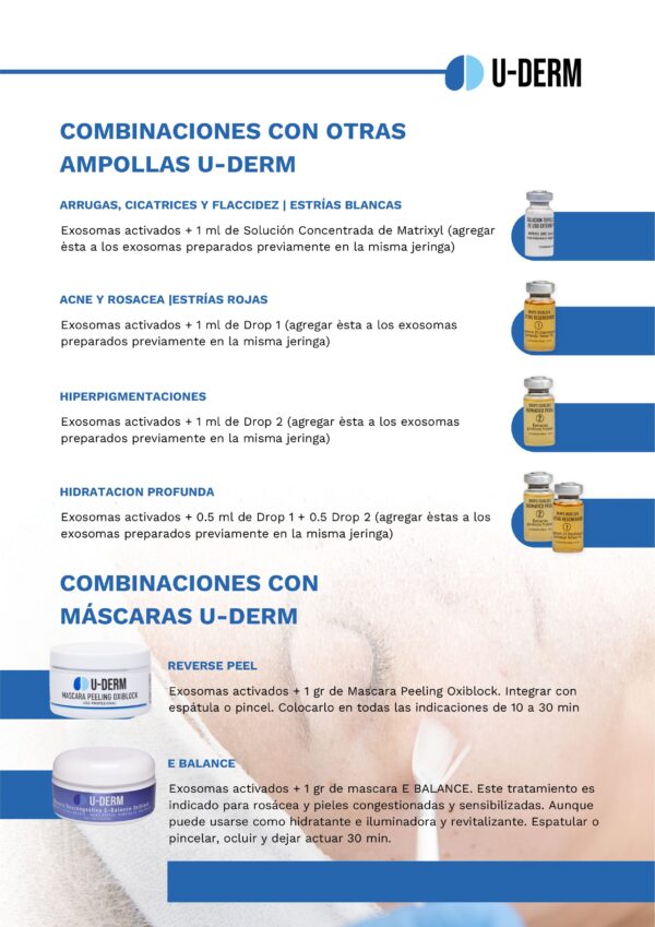 Exosomas U-Derm Exodermal caja 2 u x 10ml - Imagen 6
