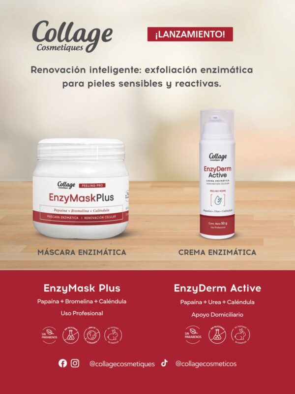 CREMA ENZIMÁTICA EnzyDerm Active  Collage - Imagen 2