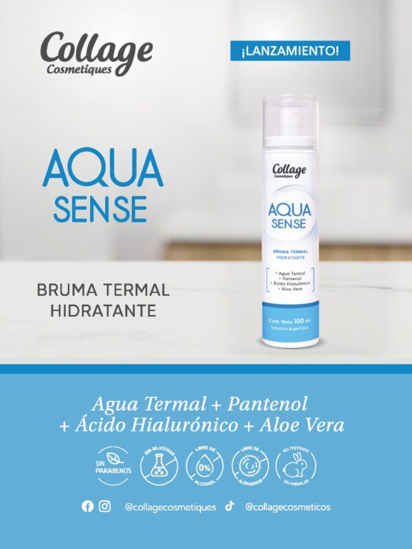 Bruma Termal Hidratante AQUA SENSE AguaTermal, Panthenol, Ác.Hialurónico y Aloe Vera - Imagen 2