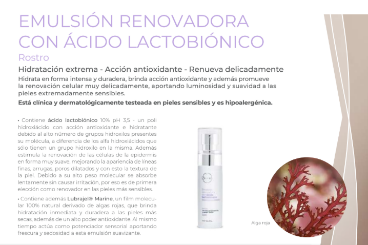 Emulsion renovadora con Acido Lactobionico 10% + Lubrajel® Marine SILUMA - Imagen 2