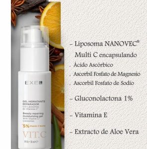 Gel hidratante Reparador con Liposomas de Vit.c 5% x 30ml xel Biocosmetica