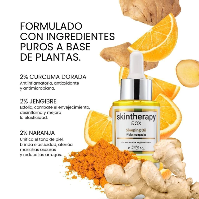 SKINTHERAPY OIL x 30 Oleo facial iluminador y energizante x 30ml NIZA - Imagen 2