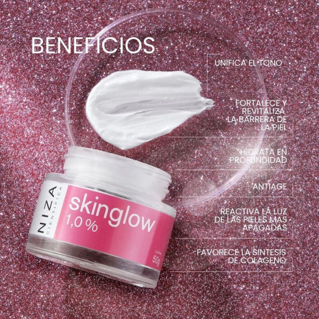 SKINGLOW ROSTRO 1% Crema Antiage Iluminadora x 50gr NIZA - Imagen 3