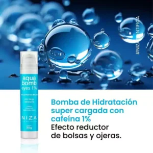 AQUA BOMB EYES 1% cafeina+ vitamina c + Contorno de Ojos NIZA