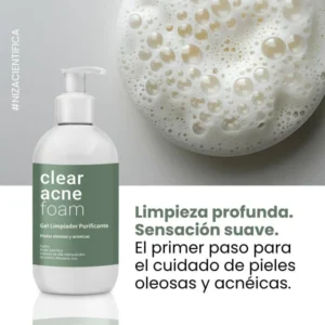 CLEAR ACNE FOAM Gel limpiador pieles oleosa y acneicas x 250ml NIZA