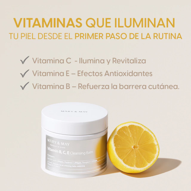 Bálsamo Limpiador con VITAMIN B, C, E CLEANSING BALM 120g Mary&May - Imagen 5