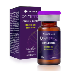 Ampolla DNA PRO con  PDRN vegetal (tFNA) · NAD⁺ · Ácido Hialurónico  x 10ml Carthage