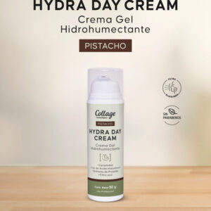 Crema gel Hydra Day Cream Ceramidas + Liposomas de Ácido Hialurónico + Extracto de Pistacho + BlueScreen™  x 50gr Collage