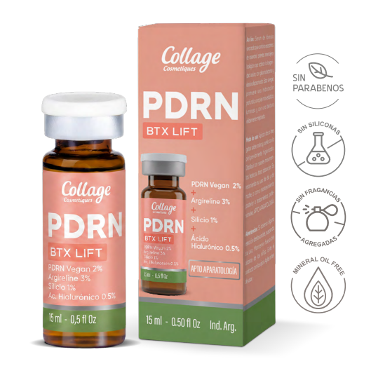Ampolla PDRN 2% + Argireline 3% + Silicio 1% + Hialuroncio 0.5% x 15 ml Collage cosmetiques