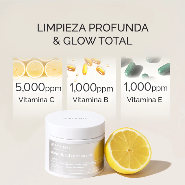 Bálsamo Limpiador con VITAMIN B, C, E CLEANSING BALM 120g Mary&May - Imagen 7