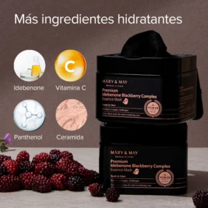 Mascara facial (20 unidades) con IDEBENONE BLACKBERRY COMPLEX ESSENCE MASK Mary&May