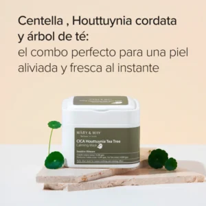 Mascara facial (30 unidades) con CENTELLA ASIATICA TEA TREE MASK Mary&May
