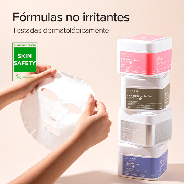Mascara facial (30 unidades) con NIACINAMIDE VITAMIN C BRIGHTENING MASK Mary&May - Imagen 5