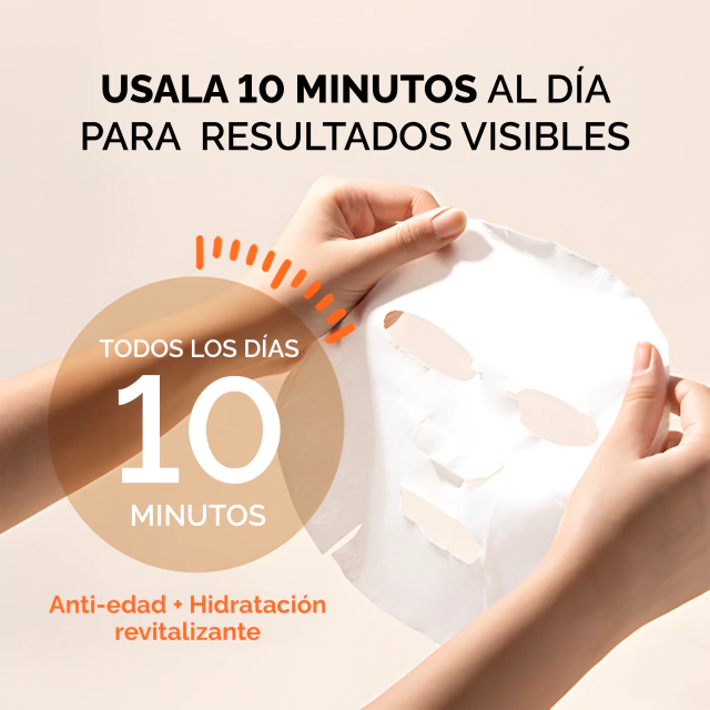 Mascara facial (30 unidades) con COLLAGEN PEPTIDE VITAL MASK Mary&May - Imagen 2