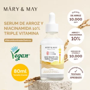 Serum facial  con RICE NIACINAMIDE 10% TRIPLE VITAMINE SERUM 80ml Mary&May