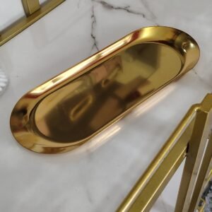 Bandeja  Gold de acero inoxidable de 23 cm x 9 cm