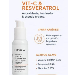 Booster con Vitamina C y Resveratrol + alantoina x 30ml Libra cosmetica