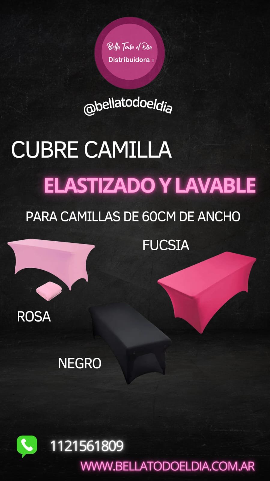 Cubrecamilla elastizado 1.83 x 76cm x 76m varios colores