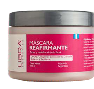 Máscara Reafirmante con DMAE, colageno, centella, Te Verde Libra Cosmética