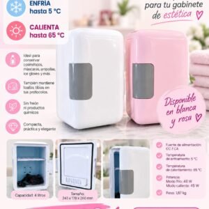 Heladera Beauty enfria 5° y calienta 65°