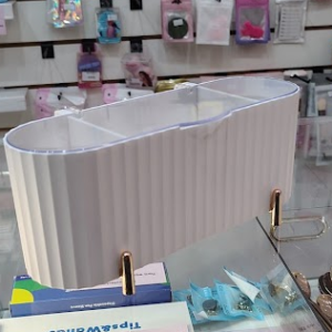 Organizador Blanco con tapa de acrilico