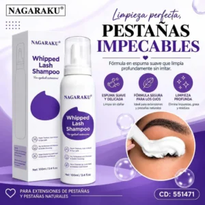 Mousse de limpieza para pestañas y cejas Nagaraku
