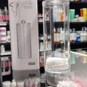 Organizador de acrilico para pads de algodon 19 cm de alto
