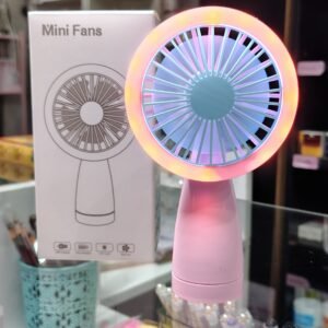 Ventilador Beauty con luz grande portatil carga usb