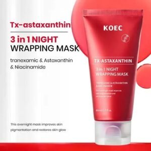 Mascara nocturna con Astanxantina+ tramexanico + Niacinamida Koec
